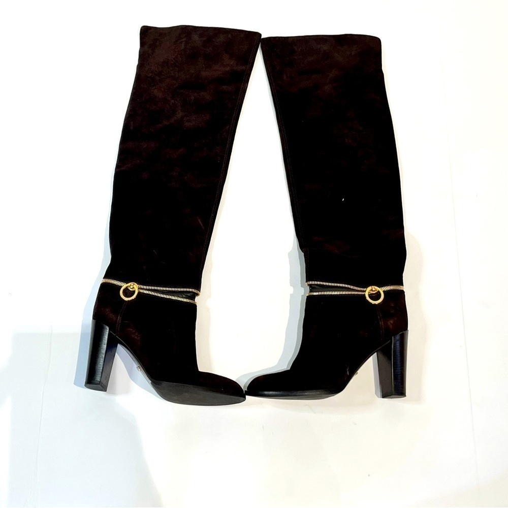 Sergio Rossi over the knee sued boots